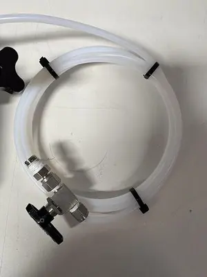 USED Swagelok FILTER HOUSING 5" L X 3" SANITARY FITTING W/ SWAGELOK VALVES