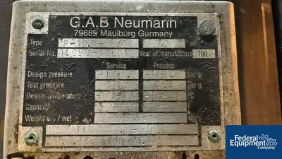 USED GAB Neumann 77.47 Sq Ft GAB Neuman Graphite Block Heat Exchanger, 6.9/6.9 Bar