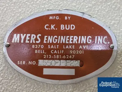 USED Myers 1 Gal Myers Co-axial Mixer, S/S