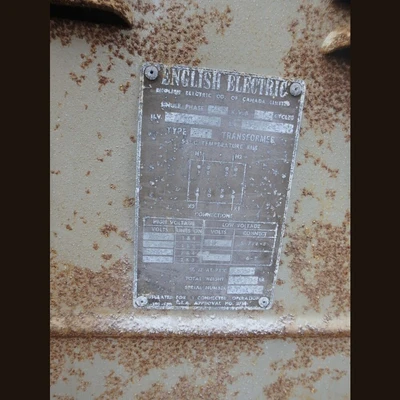 English Electric 25 kVA Transformer