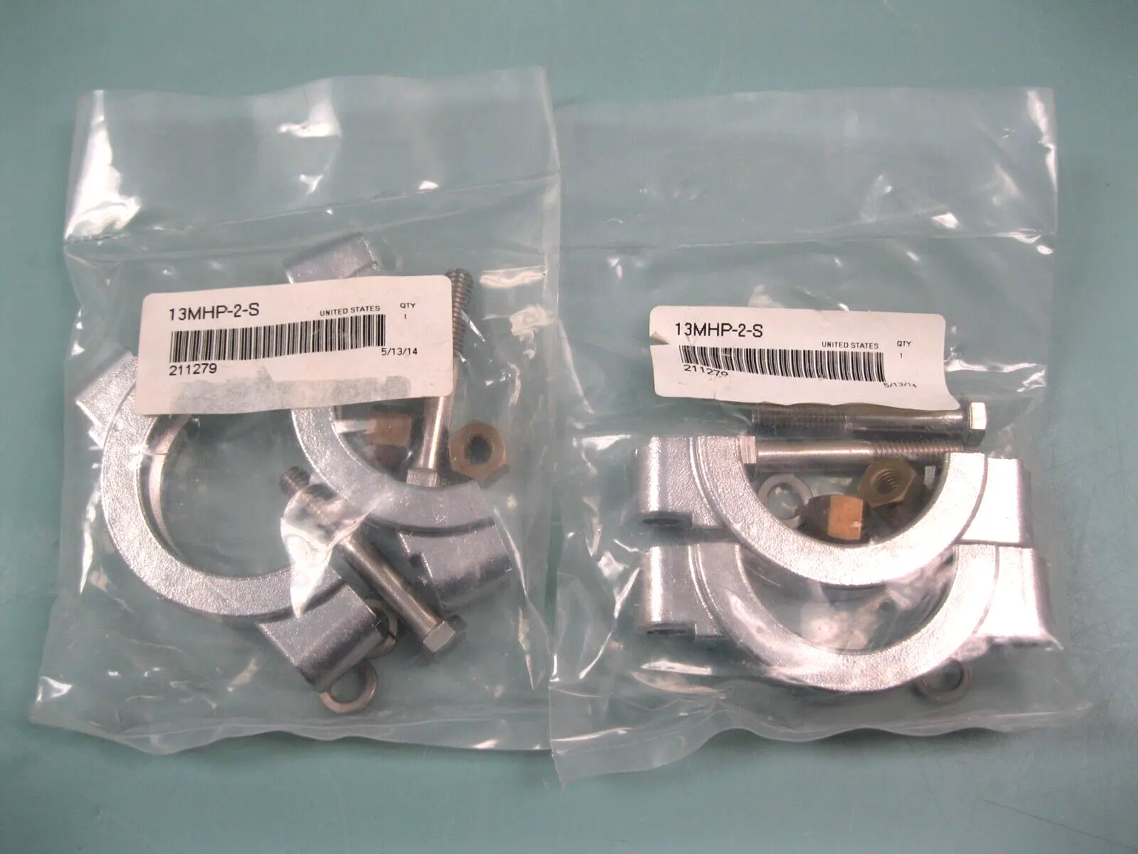 Lot (2) 2" Tri-Clover 13MHP-2-S High Pressure SS Sanitary Tri-Clamp NEW L20