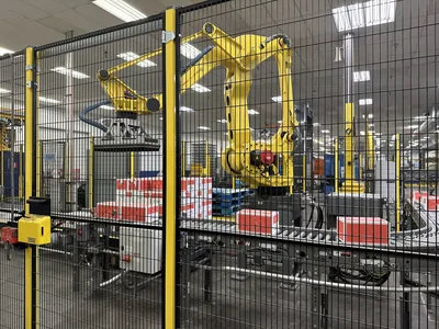 Fanuc Palletizing Robot and Pallet Stretch Wrapper
