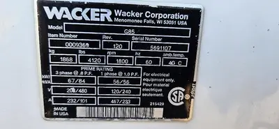 Used 2006 WACKER NEUSON G85 Portable Generators Utah US | CSS Equipment Sales #1347220