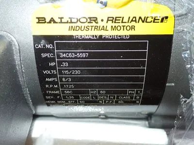 USED BALDOR RELIANCE 34C635597