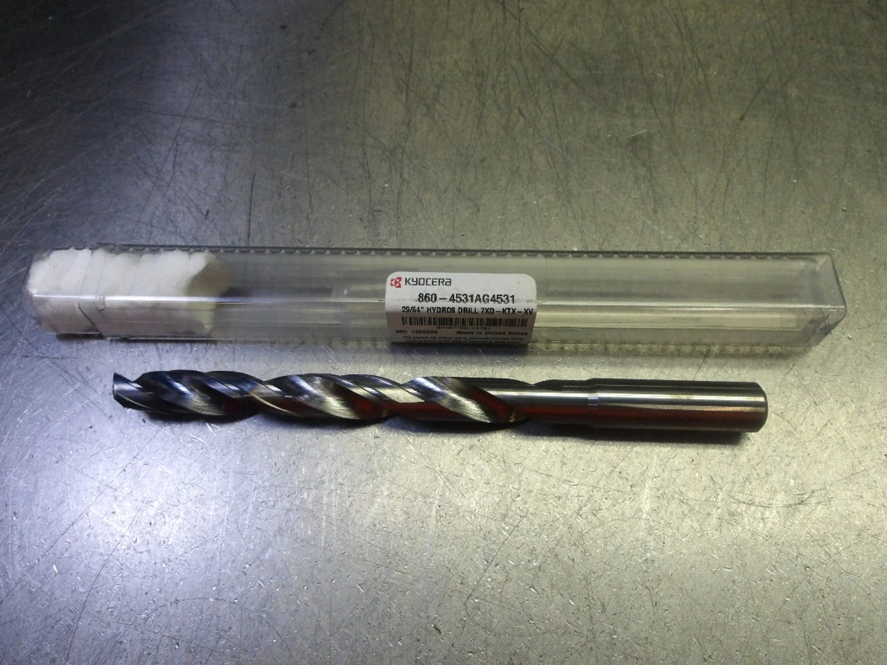 Kyocera 29/64" Coolant Thru Carbide Drill 1/2" Shank 860-4531AG4531 (LOC1258D)