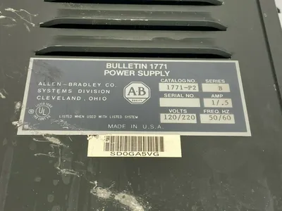 1771-A2B | Allen Bradley  I/O Chassis and 960188 Backplane w/ 1771-P2 Power Supply - For parts or not working