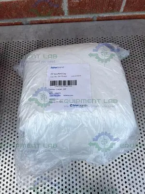 USED BOX OF 1000 - FISHER BRAND 19-170-901 WHITE 24" POLYPROPYLENE BOUFFANT CAP