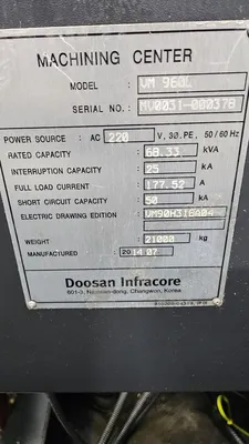 2014 DOOSAN VM 960L MACHINING CENTERS, VERT., N/C & CNC | Prime Machinery (17)