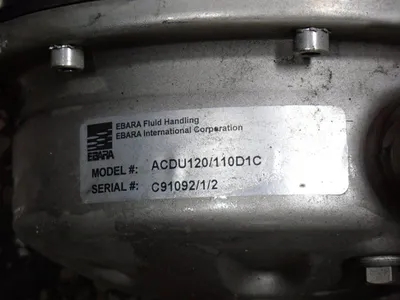 USED EBARA FLUID HANDLING ACDU120/110D1C