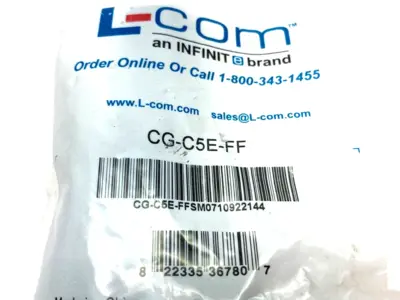 NEW L-COM WATERPROOF CAT5 CAT6 INLINE COUPLER EXTENDER