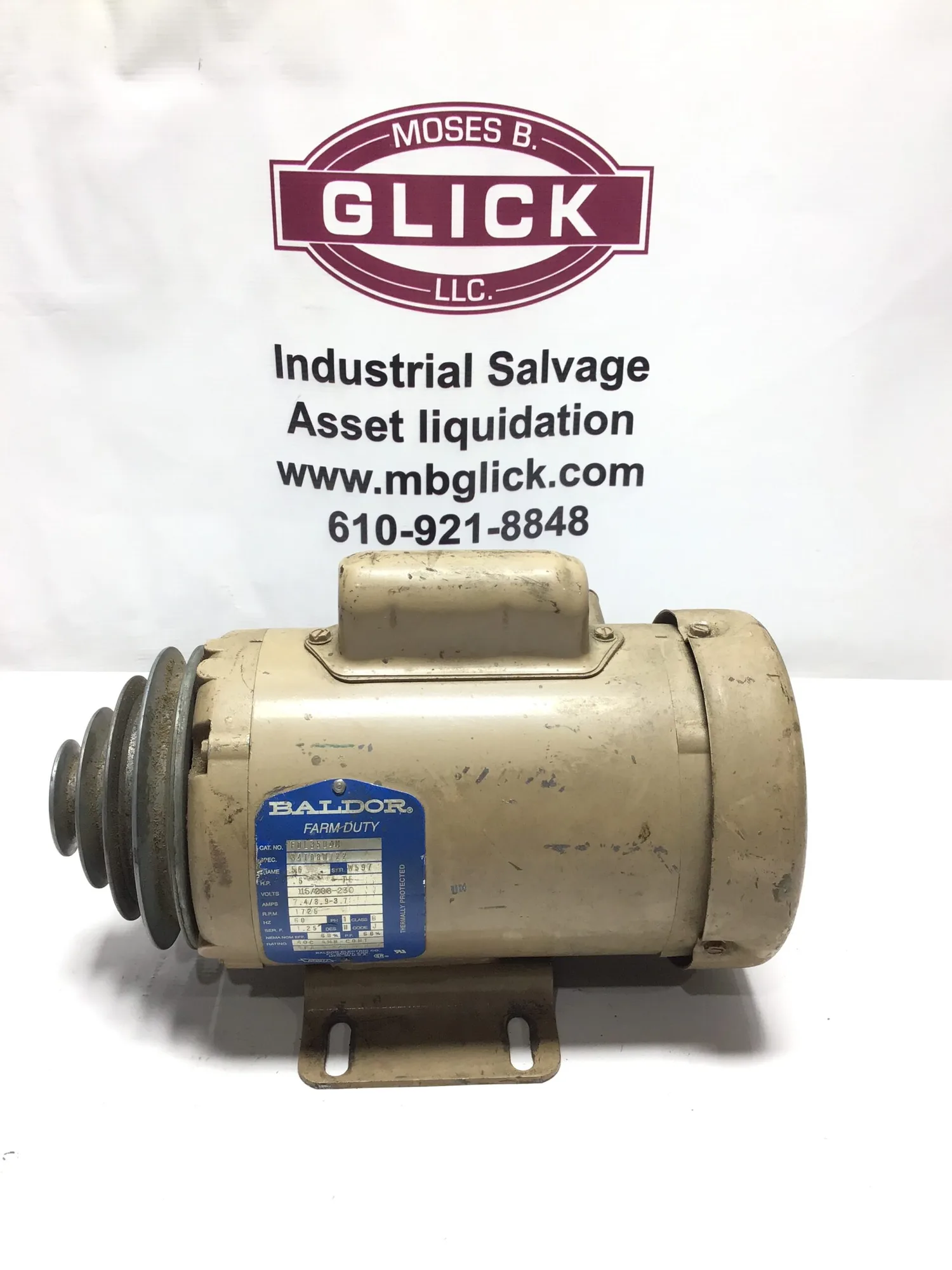 Baldor FDL3504M Farm Duty Electric Motor 1PH 5HP