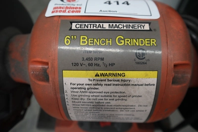 Used CENTRAL MACHINERY 6" GRINDER Pedestal Type Grinders (Double End) Minnesota US | Machinesused.com #1377511
