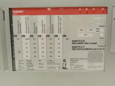 Beckhoff C6140 Husky PC#11 Industrial PC 160GB HDD Intel P3 850MHz w/SERCOS 24V