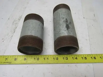 2"x 6 & 2"x 4" Rigid Steel Galvanized Conduit Nipple Lot of 8