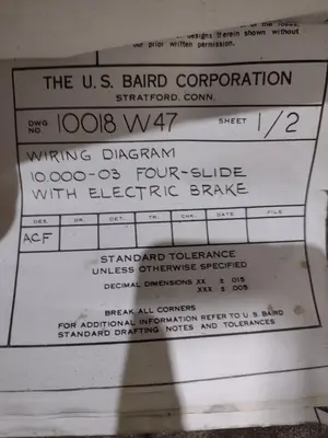 US BAIRD MODEL #00 WIRE FORMING FOURSLIDE MACHINE: YOBRO #24441