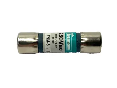 USED COOPER BUSSMANN TIME-DELAY MIDGET FUSE 250V 5A LOT OF 2