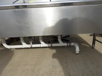 Used Falcon Restaurant Supply Used Under Counter 4 Compartment Stainless Steel Commercial Bar Sink - SS15 Sinks Illinois US | Falcon Restaurant Supply #1376467