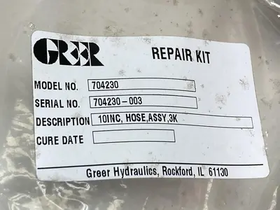 Used GREER 704230 Parts (Hydraulics and Pneumatics) Ohio US | Surplus Asset Holdings #1225540