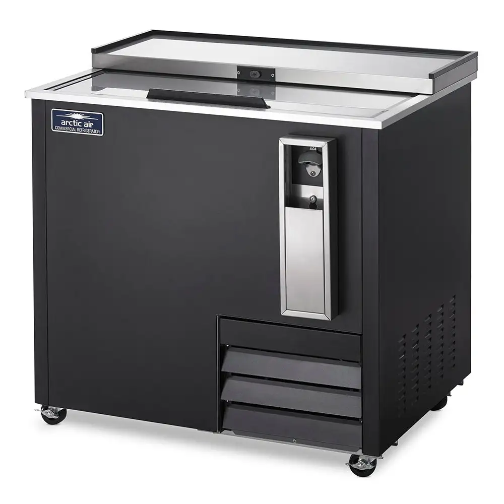 Arctic Air AUB36R 37" Forced Air Bottle Cooler - Holds (264) 12 Oz Bottles, Black, 115v