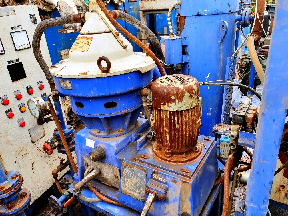 (3) Alfa-Laval P-605 SGP-11 lube oil purifier modules, SS.