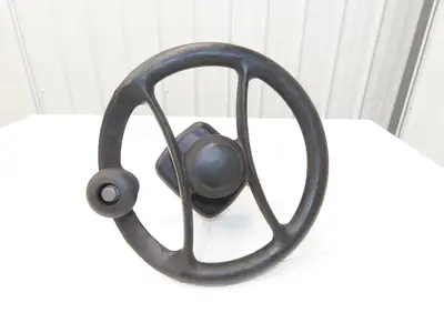 Hyster 8808585 Forklift Steering Wheel & Bracket Assembly Removed From E80XN
