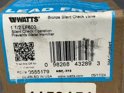 New | in-Stock 2024 WATTS 1 1/2 LF600 Pumps Ohio US | HGR 24 #1548241