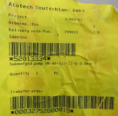 NEW ATOTECH SM-40-132-12-G PUMP 3KW 112M/2A IE3 440-480V SM4013212G