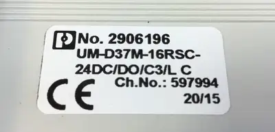 Used PHOENIX CONTACT UM-D37M PLC Processors | Palmetto Automation #1154468