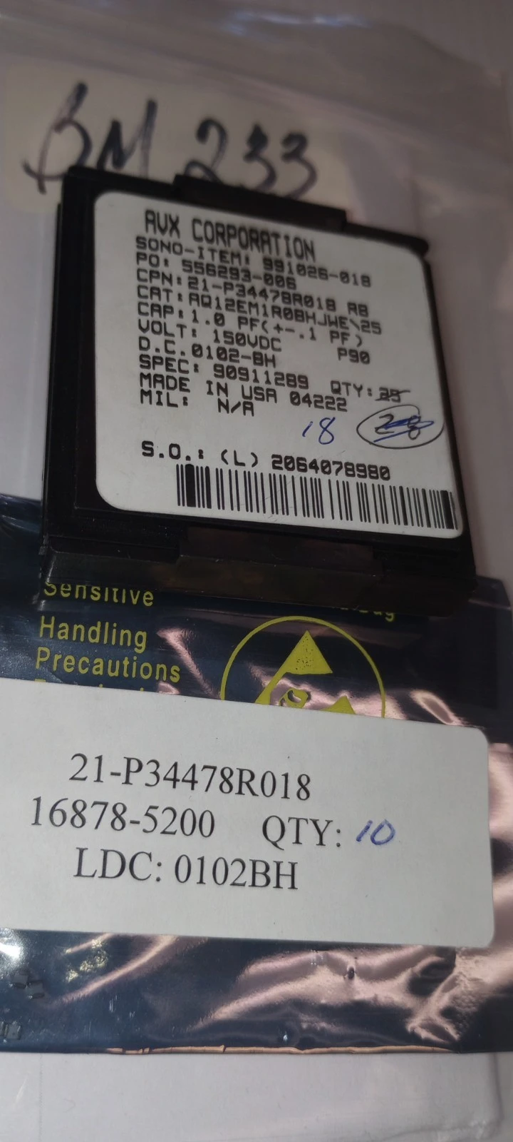 New | in-Stock Kyocera AQ12EM1R0BHJWE Capacitors Arizona US | ASSET CONVERSION SPECIALISTS, INC. #1319445