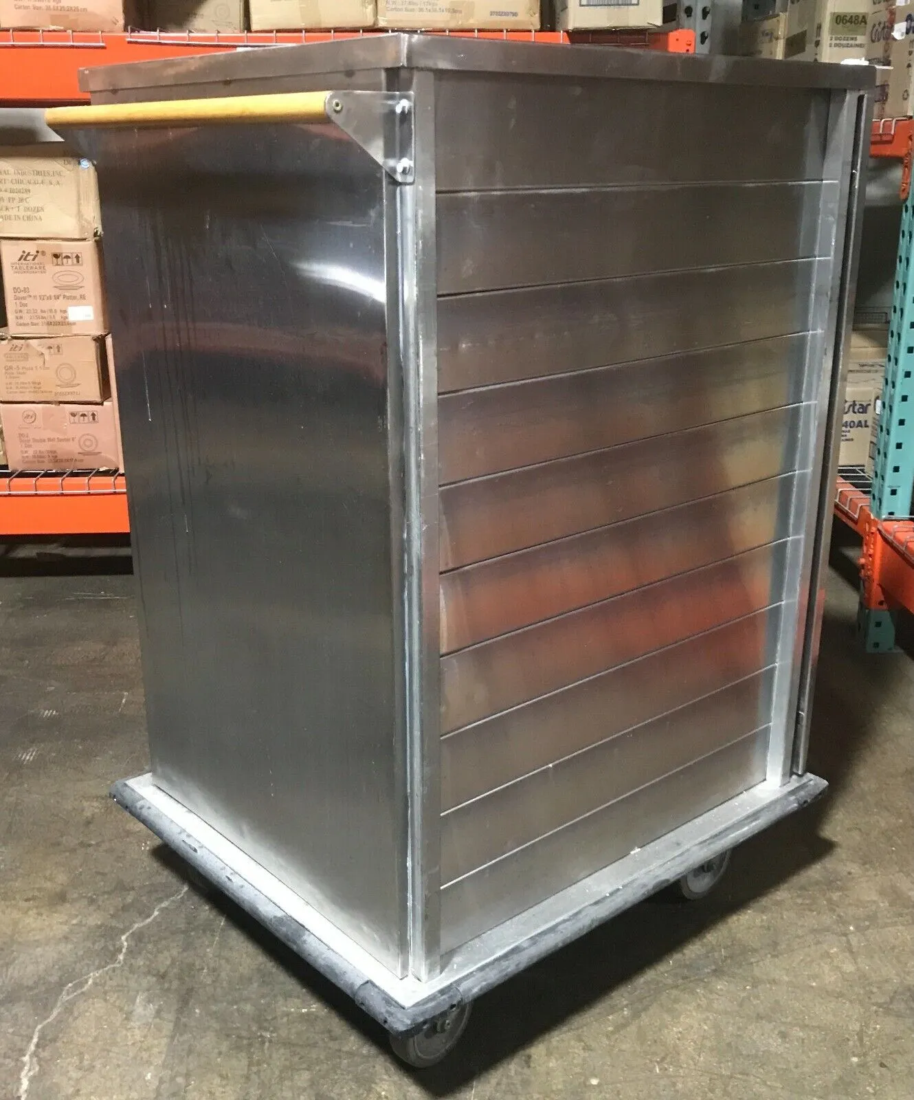 10-Tier Stainless Steel Enclosed Food Tray Cart