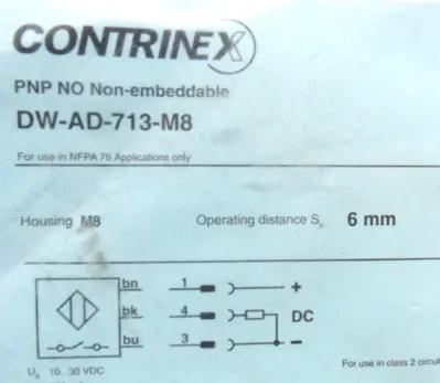 NEW CONTRINEX DW-AD-713-M8 INDUCTIVE SENSOR DWAD713M8