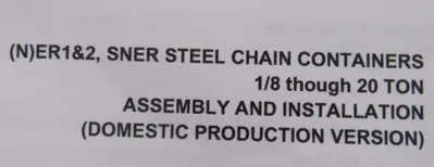 NEW HARRINGTON 70262 STEEL CHAIN CONTAINER 27KS0051591