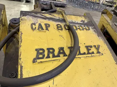 40 TON (80,000 LBS) BRADLEY ADJUSTABLE TELESCOPING COIL LIFTING GRAB TONGS: STOCK #23558