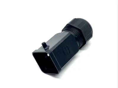 19200030417,Han 3A-HTE | Harting 19200030417 Han 3A-HTE Cable Gland Connector Hood 9-17mm, Black LOT OF 6 - New Other