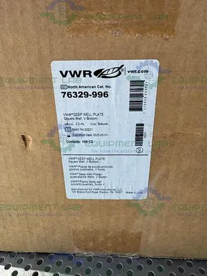 NEW LOT OF 100 - VWR 76329-996 DEEP WELL PLATE 2.2 ML SQUARE WELL, V-BOTTOM, NATURAL
