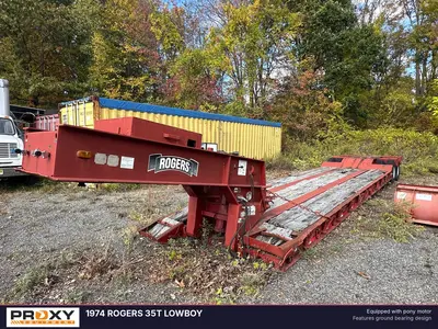Used 1974 ROGERS 35T LOWBOY Lowboy Trailers New Jersey US | Proxy Equipment #1378309