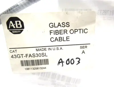 ALLEN BRADLEY 43GT-FAS30SL FIBER OPTIC CABLE 43GTFAS30SL NEW SURPLUS