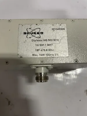 Bruker W1346346 High Power Filter 500MHz HQ 500.1MHz 1H 470.6MHz 19F Pass