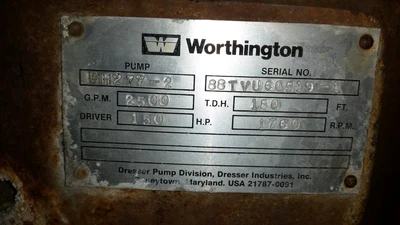 USED WORTHINGTON 15H277-2 & 15H277 W 2