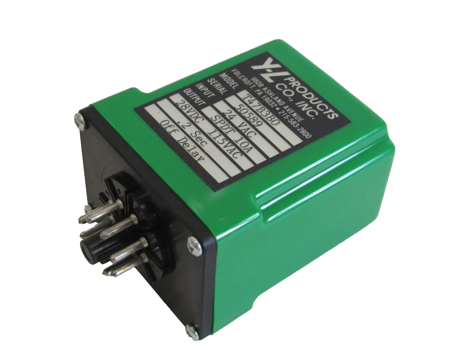 NEW YL PRODUCTS T47B3B0 TIMING RELAY