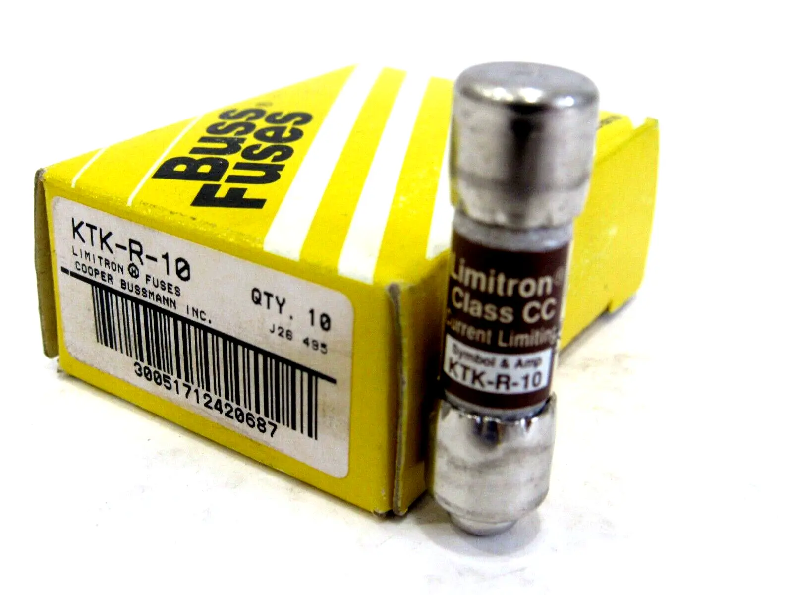 NEW 10 PACK BUSSMANN KTK-R-10 FUSES KTKR10