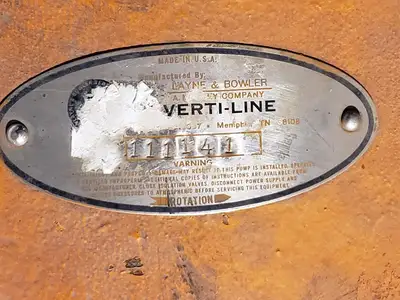 Vertical Turbine Pump No. 12RL-4 Stage