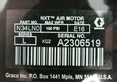 NEW GRACO N34LN0 AIR MOTOR 3400 LOW NOISE