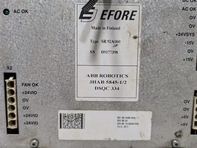 ABB / Efore SR92A060 Power Supply Module 3HAB5845-1/2 DSQC 334 Used