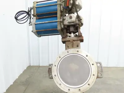 Jamesbury ST-2400 18" Stainless Wafer Butterfly Valve Air Actuator & Positioner