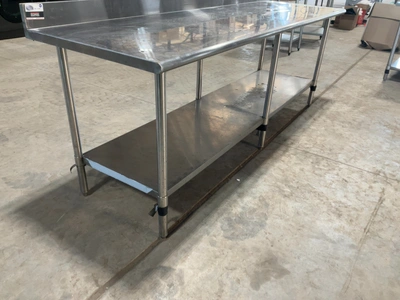 Used SAUBER SELECT PA7396 STAINLESS STEEL COMMERCIAL WORK TABLE 96” Food Prep Tables Michigan US | Miedema Asset Management Group #1580133