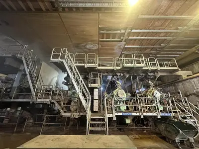 110" (2.8M) VOITH FOURDRINIER PAPER MACHINE (LBM) MFG 2001 LINERBOARD / TUBE & CORE – TANDEM NIPCOFLEX SHOE PRESSES - 72"(1.8M) DIAMETER DRYERS
