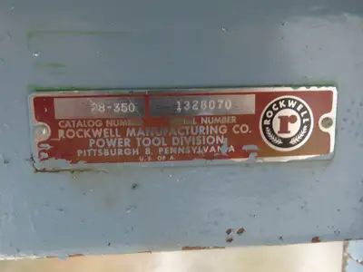 Delta Rockwell 28-350 Vertical Bandsaw 20" Wheel 1Hp 230/460V 3Ph Metal Wood