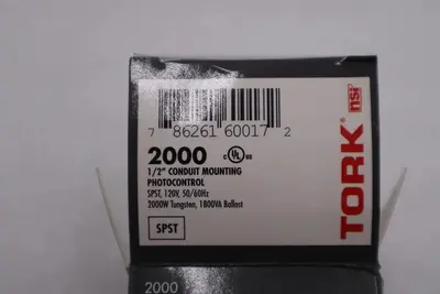Tork 2000 1/2" Conduit Mounting Photocontrol NEW OPEN BOX STK G890A