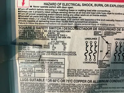 Used SQUARE D H361 Electrical Panels Ohio US | HGR 24 #1507683